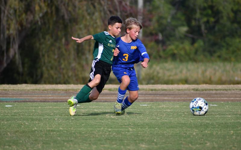 Wade Cheek/The Clayton Tribune. RGNS Middle School soccer will take on Summit Charter School tomorrow at 4:30 p.m. and attempt to bring home a Tri-State title.
