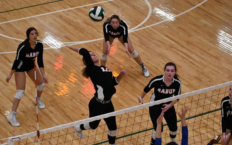 Wade Cheek/The Clayton Tribune. RCHS volleyball earned fourth place in this year’s area tournament after defeating Commerce in the opening round and falling to BASA.