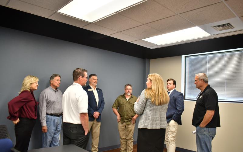 Megan Horn/The Clayton Tribune. Community leaders gather to talk about the potential of broadband coming to Rabun County.
