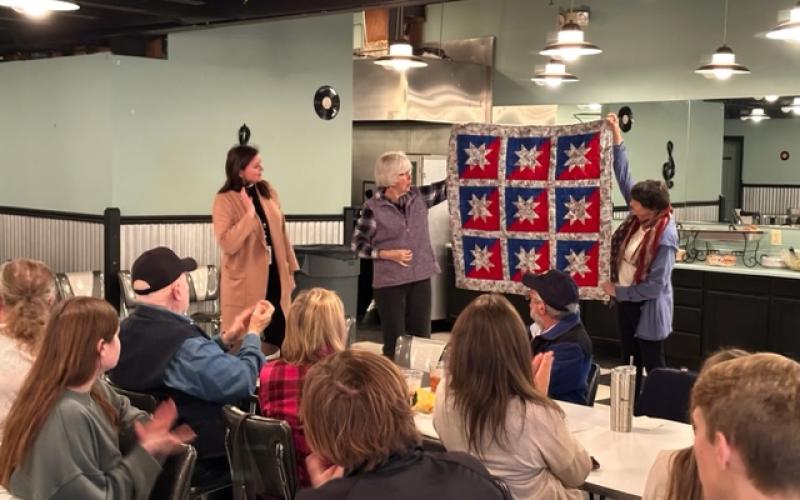 Submitted photo. Rabun military veterans combined forces with local students last Tuesday, as the two groups came together to celebrate Veterans Day in a bit of a non-traditional way.
