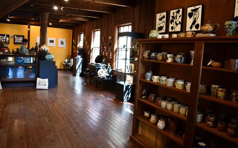 Megan Horn/The Clayton Tribune. The gift shop is now open at the Hambidge Center in Rabun Gap. Left: Photo courtesy Forward Rabun/Rabun County Chamber of Commerce. Forward Rabun/Rabun County Chamber of Commerce congratulated the Hambidge Center on their ribbon cutting.