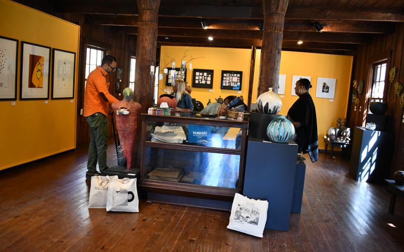 Megan Horn/The Clayton Tribune. The gift shop is now open at the Hambidge Center in Rabun Gap. Left: Photo courtesy Forward Rabun/Rabun County Chamber of Commerce. Forward Rabun/Rabun County Chamber of Commerce congratulated the Hambidge Center on their ribbon cutting.