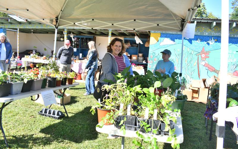 Megan Horn/The Clayton Tribune. The Old School Garden brought out enthusiastic gardeners for its Fall season plant sale on Oct. 7. The sale featured a large variety of perennial plants ready to plant for spring blooms as well as flowers, herbs, landscaping varieties and medical plants.