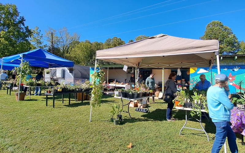 Megan Horn/The Clayton Tribune.  The Old School Garden brought out enthusiastic gardeners for its Fall season plant sale on Oct. 7. The sale featured a large variety of perennial plants ready to plant for spring blooms as well as flowers, herbs, landscaping varieties and medical plants.