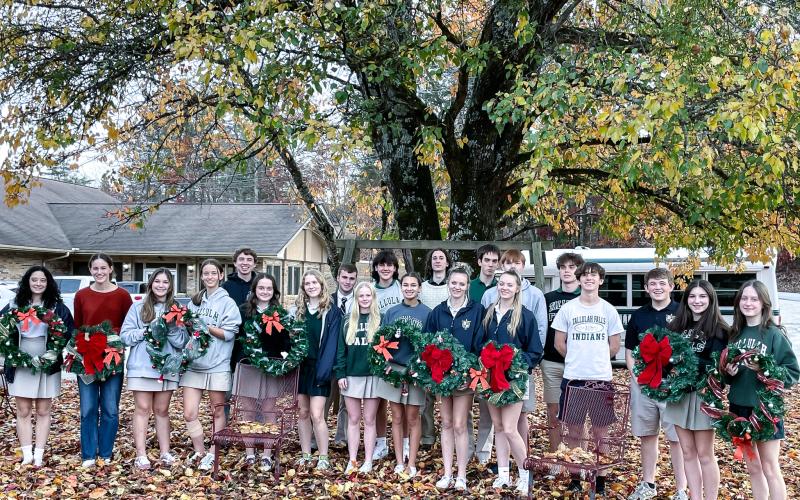 Submitted photo. Tallulah Falls School students visit with Traces of Tiger residents.