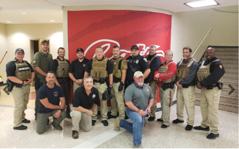 File photo/Megan Horn/The Clayton Tribune. During his career, Lt. Mark Gerrells instructed school resource deputies and other officers in active shooter drills at Rabun County Schools.