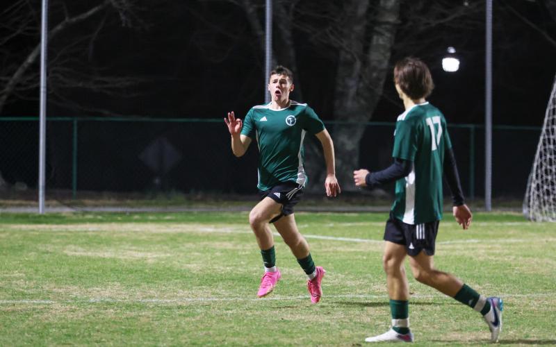 TFS Athletics. Jackson Cording scored in the first 20 section of the TFS game.
