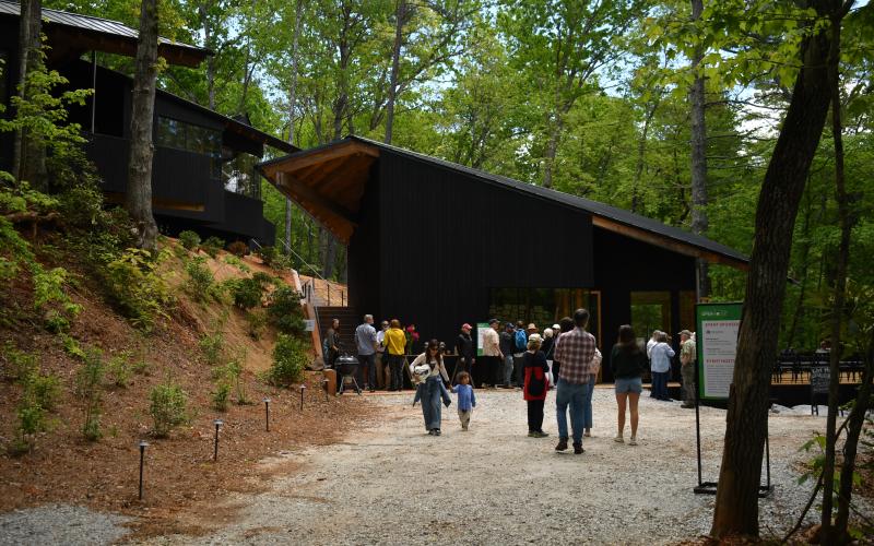 Enoch Autry/The Clayton Tribune. Many of the May 11 visitors took advantage of the Antinori Village.