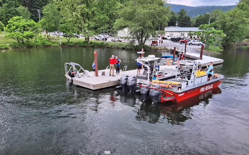 Photos courtesy of Rabun County SAR. Rabun County Search and Rescue (SAR), Rabun County Fire Services and the Rabun County Sheriff’s Office participate in National Association of State Boating Laws Administrators (NASBLA) Emergency Vehicle Operations Course (EVOC) training for boat emergency vehicle operations. The EVOC classroom and hands-on training taught many skills including boater safety, navigation, speed control as well as general boater operation and safety tactics.