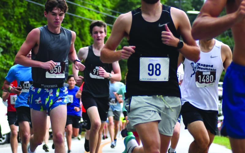 Enoch Autry/The Clayton Tribune. Drew Bird (98) claimed the overall 10K title for the Rabun Ramble on July 6 as the participants in the 5K and 10K completed the course around Lake Rabun.