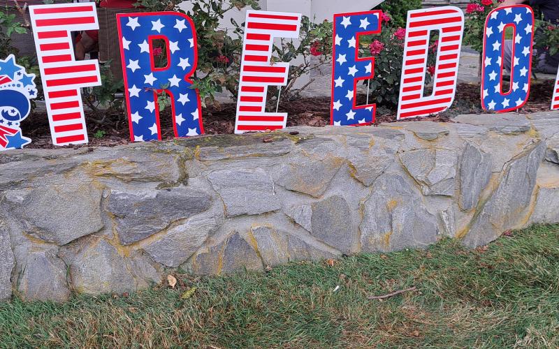 Megan Horn/The Clayton Tribune. Sky Valley was decorated in red, white and blue for Independence Day festivities.