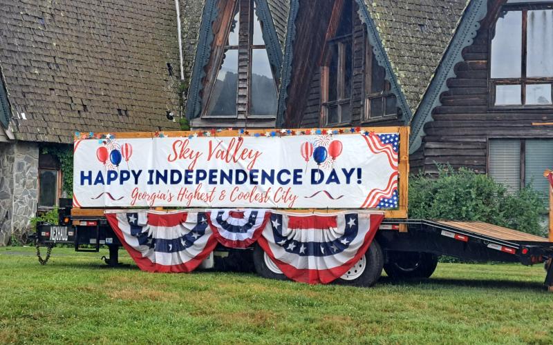 Megan Horn/The Clayton Tribune. Sky Valley was decorated in red, white and blue for Independence Day festivities.