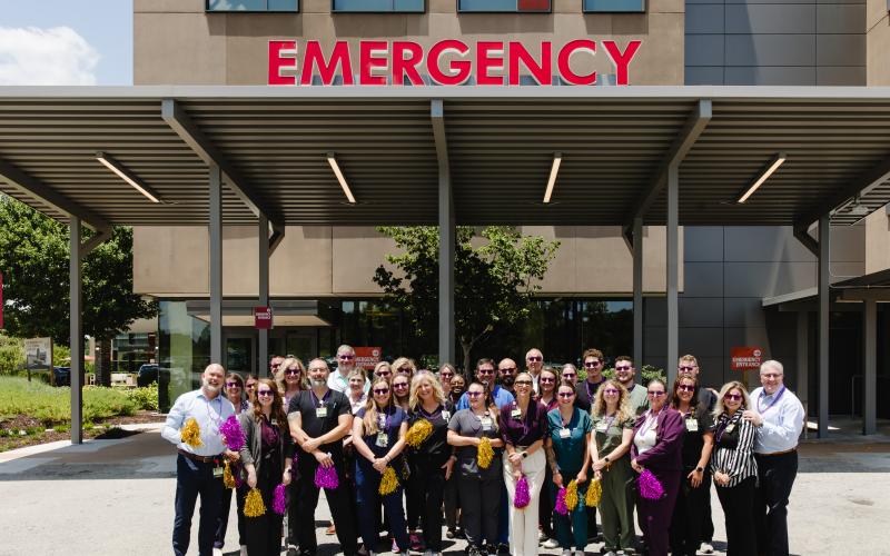 Submitted photo. Northeast Georgia Medical Center Braselton staff celebrate receiving the 2024 Lantern Award by the Emergency Nurses Association. NGMC Lumpkin also earned the honor from the association.