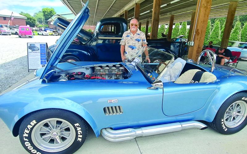 Megan Horn/The Clayton Tribune. This 1964 289 Cobra with a 351W engine is owned by Gysgt Stephenson and was on display at the Aug. 17 Rockin’ Mountain Motor Show.