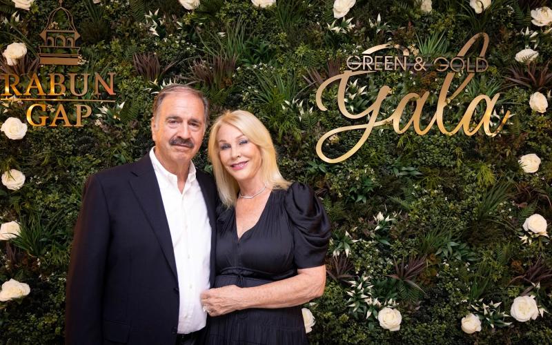 Submitted photo. Humphrey and Dixie Garland at Rabun Gap-Nacoochee School’s Green &amp; Gold Gala at the school on Saturday, Aug. 3.