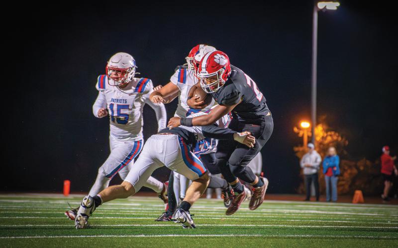 Wade Cheek/The Clayton Tribune. The Rabun County football team gained 407 yards of total offense against region opponent Oglethorpe County on Friday, Oct. 11. RCHS defeated the Patriots 48-14 heading into its second bye week. The Wildcats head to region opponent Athens Academy on Oct. 25.