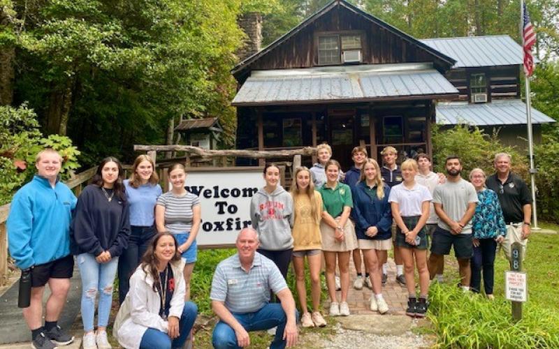 Submitted photo. The Forward Rabun Youth Leadership Program 2024-2025 kicked off with a visit to Foxfire recently. Pictured are this year’s Youth Leadership participants.