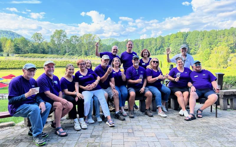 Submitted photo. Workers at Stonewall Creek Vineyards enjoy the 10th annual Harvest Stomp on Saturday, Sept. 21.