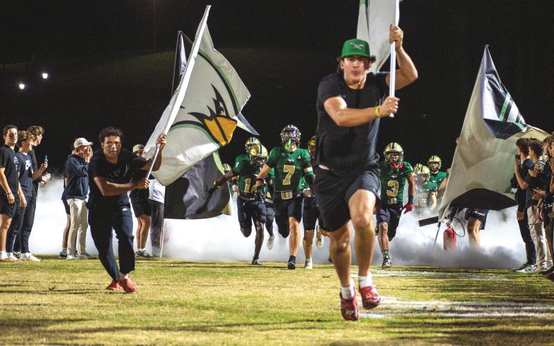 Wade Cheek/The Clayton Tribune. The Rabun Gap-Nacoochee School football team defeated Christ School 42-7 on Friday, Nov. 8, to advance to the NCISAA 4A state championship. The title berth is the Eagles’ second in two years and will be versus Providence Day at Rabun Gap on Friday, Nov. 15.