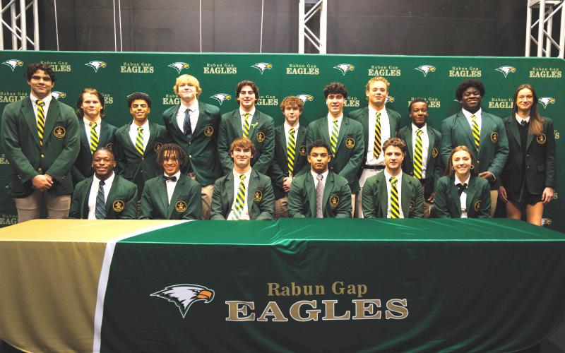 Submitted. So far this winter, 19 Rabun Gap senior student-athletes have already signed their national letters of intent to continue their athletic careers at the collegiate level.