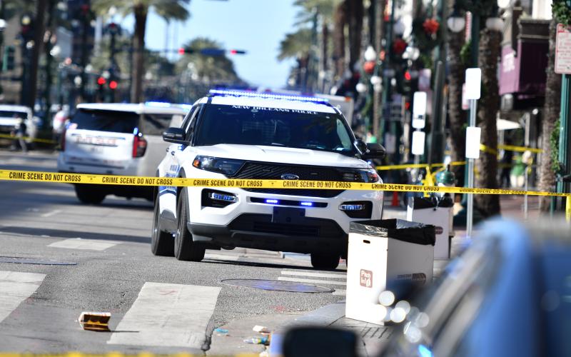 Wade Cheek/The Clayton Tribune. New Orleans Police Department along with other agencies are involved in an ongoing investigation regarding the attack that killed 15 people and injured dozens more on Bourbon Street on the morning of Wednesday, Jan. 2. 