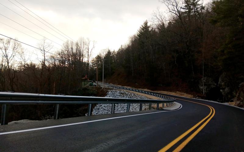 Photo by Ryan Hanchett/CNI News Service. The North Carolina Department of Transportation reopened NC106 on Dec. 24, 2024, following nine weeks of work by local contractors.