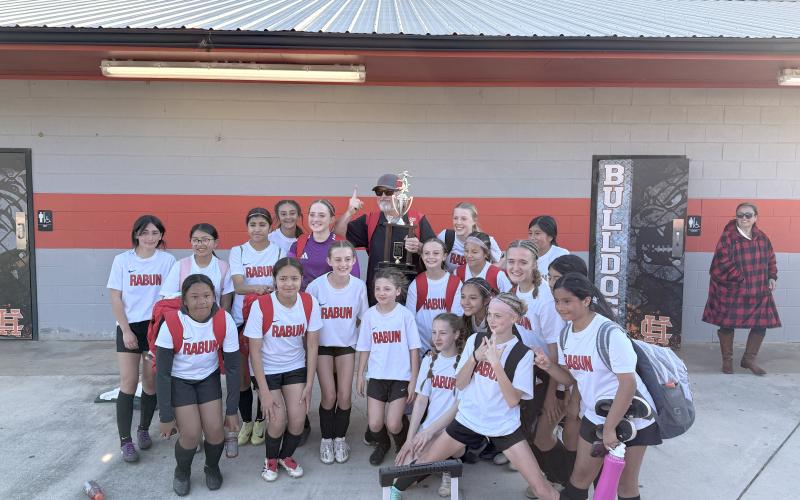 Submitted. The Rabun County Middle School girls soccer team won this year’s NEGIAA championship after defeating Habersham 2-1 at Hart County High School on March 22.