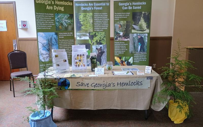 Megan Horn/The Clayton Tribune. Save Georgia's Hemlocks were at the second annual Mountain Ivy Garden Club Celebrate Spring: A Garden Symposium April 11.