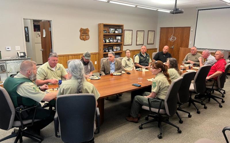 Submitted. Rep. Clyde receives informative briefing on Big Ridge Fire.