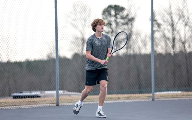 TFS Athletics. No. 1 singles player Tanner Davis
