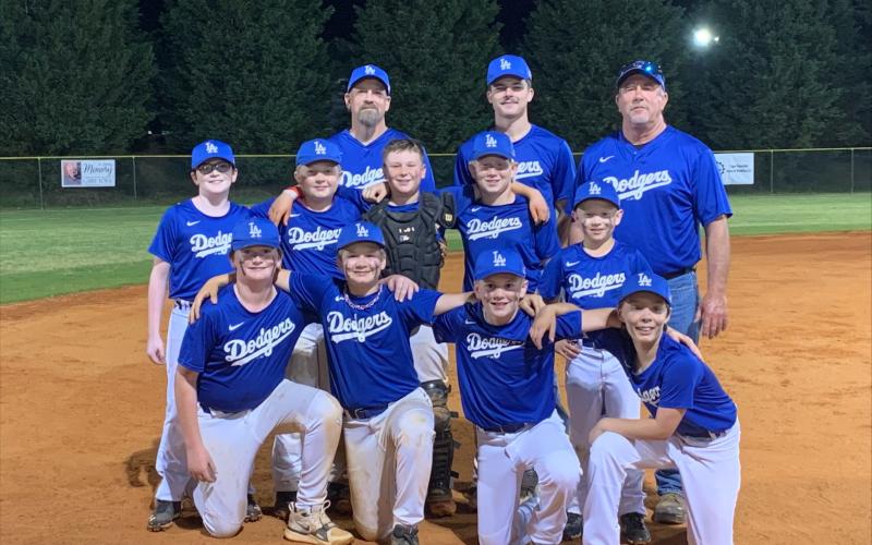 Submitted. The Dodgers of Rabun County Little League won this year’s 12-and-under division.