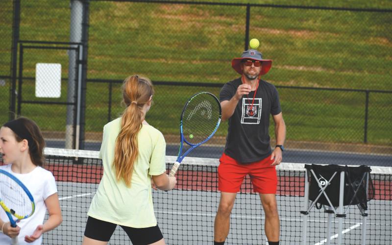 Wade Cheek/The Clayton Tribune. Rabun County head tennis coach Bryan Getty will again lead a summer camp on the game’s fundamentals. The camp is June 9-11.