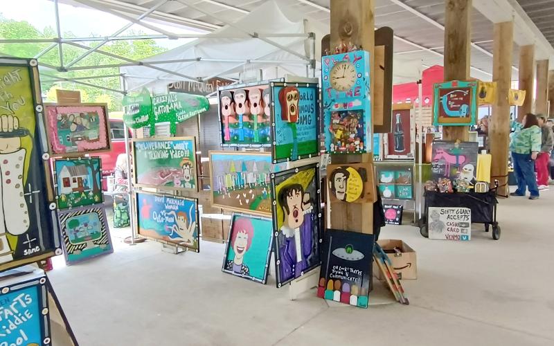 Megan Horn/The Clayton Tribune. Folk Art was on display at Dinglerfest 2025 May 3 and 4 to benefit Sid Weber Memorial Cancer Fund at the Rabun County pavilions.