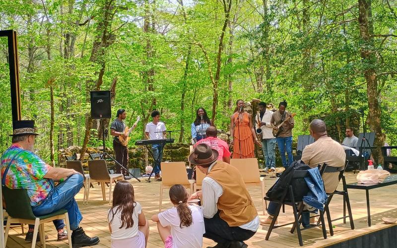 Megan Horn/The Clayton Tribune. Singer ivywav with The Creatives Atlanta create earthy and mild-tempered sounds with Neo-Soul, R&amp;B and jazz influences at The Hambidge Open House Saturday, April 26.