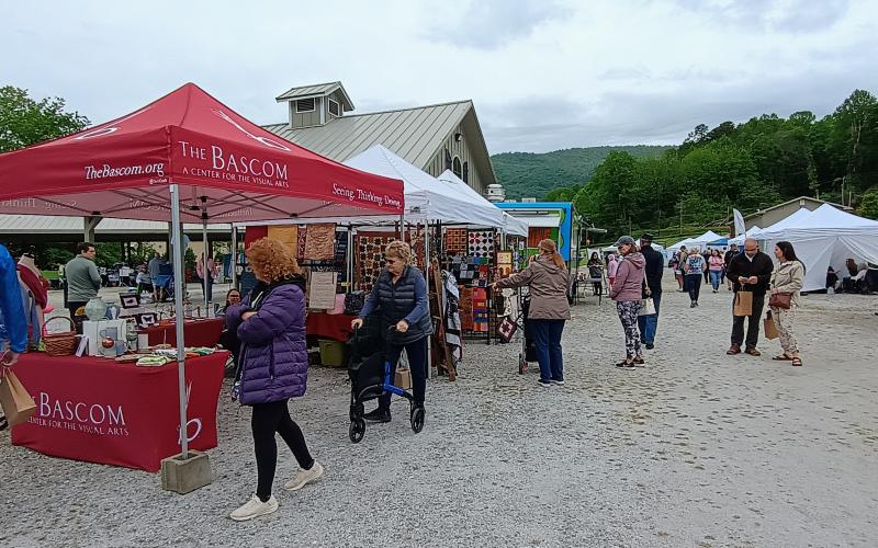 Megan Horn/The Clayton Tribune. Crowds of people showed out to the Saturday, May 10 Of These Mountains Spring MarketPlace held at the pavilions behind the Rabun County Civic Center. Over 100 vendors showcase at the events.