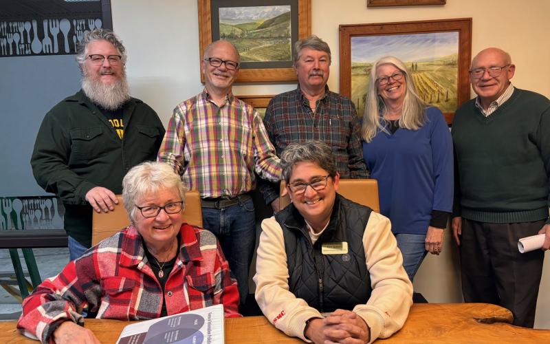 Submitted. Rabun County Democrats Executive Board members will mentor the Activity Leads to ensure success of their efforts. Board members include Secretary Matt Price, pictured back row, from left; Chair Don Martin; State Representative Mac Bennett; First Vice Chair Janice Cochrane; and Second Vice Chair Ray Mayer. Pictured front row, from left: Vice Chair of Nurture Kris Martin; and Treasurer Kim Spears. Not pictured is Communication and Membership Chair Carol Short.