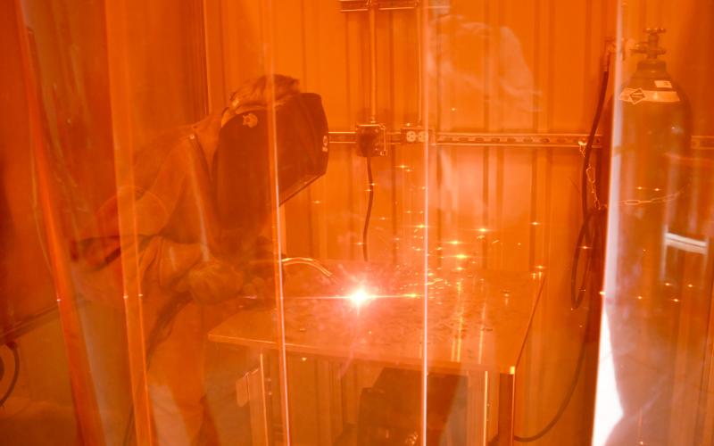 Enoch Autry/The Clayton Tribune. Camp Rainey Mountain has 80 possible merit badges during the summer camp, including welding.