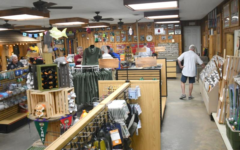 Enoch Autry/The Clayton Tribune.  The Trading Post at Camp Rainey Mountain offers a wide selection of clothing and camping equipment.