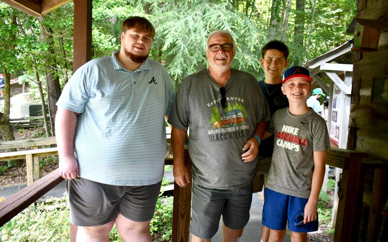 Megan Horn/The Clayton Tribune. The Damron family had a great time touring the Foxfire Museum during Heritage Days last weekend. Pictured are Stu, Cooper, Conrad and Max. The two-day fundraising event was held in Mountain City on Friday, June 6, and Saturday, June 7.