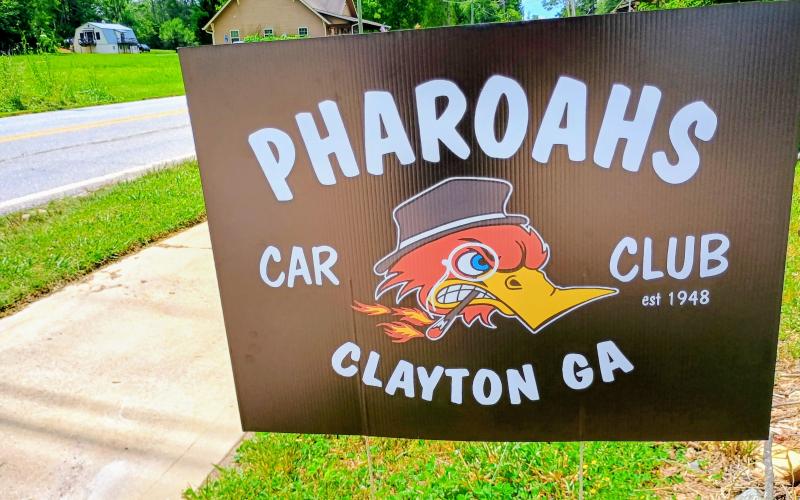 Megan Horn/The Clayton Tribune. Pharoahs Car Club of Clayton, Ga., recently held the “Pharoahs Drive-In Movie Car Show 2025” at the Tiger Drive-In in Rabun County June 7. That evening included live music and a showing of the movie American Graffiti, which features the parent-organization Pharoahs Car Club. The club puts on car shows to benefit local individuals and causes.