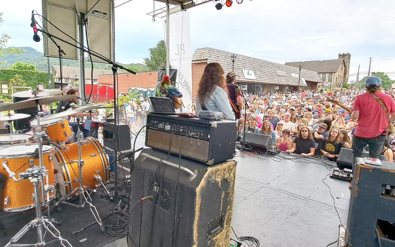 Megan Horn/The Clayton Tribune. Hundreds of people showed up to downtown Clayton for the inaugural Ramshackle event in June 2024 where headliner band Futurebirds rocked out and excited the crowd. An exciting lineup is scheduled for the second annual event coming up Saturday, June 7, 2025. The Main Stage will have performances on South Main Street beginning at 4 p.m.