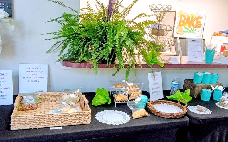 Megan Horn/The Clayton Tribune. The bake sale at the Painted Fern Art Festival last weekend was full of homemade sweets and savory baked goods. There were also heat-and-eat casseroles for sale. Proceeds went to scholarships for students.
