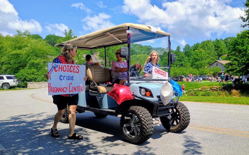 Megan Horn/The Clayton Tribune. Local nonprofit Choices Pregnancy Center was one of over 37 participants in the July 5 Sky Valley Grand Parade.