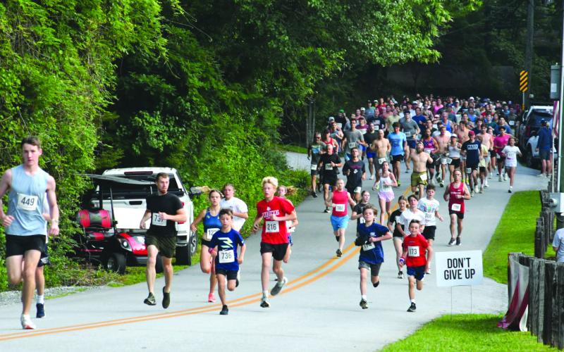 Enoch Autry/The Clayton Tribune. A total of 884 participants entered the Rabun Ramble 5K and 10K runs on July 5 around Lake Rabun in Lakemont.