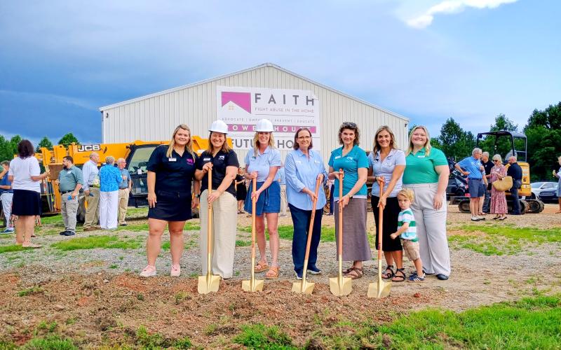Megan Horn/The Clayton Tribune. Pictured are Madison Dills, advocate; Sarah Nolan, administrative assistant; Jekka Smith, COO of F.A.I.T.H.; Lisa Robertshaw, assistant director; Lisa Fugel, Sexual Assault Nurse Examiner (SANE); Kelsey Taylor, director of outreach services with Holton Taylor; and Katelynn Lindsay, advocate.