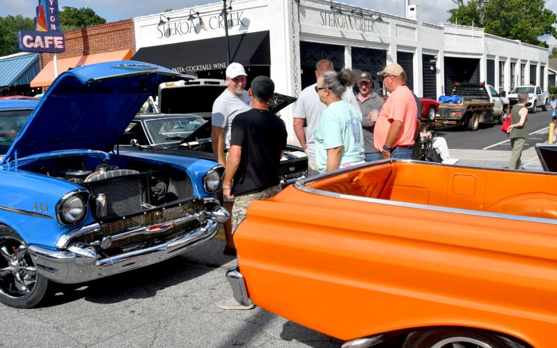 Enoch Autry/The Clayton Tribune. Owners of classic vehicles enjoyed themselves in downtown Clayton at the Aug. 9 Block Party.