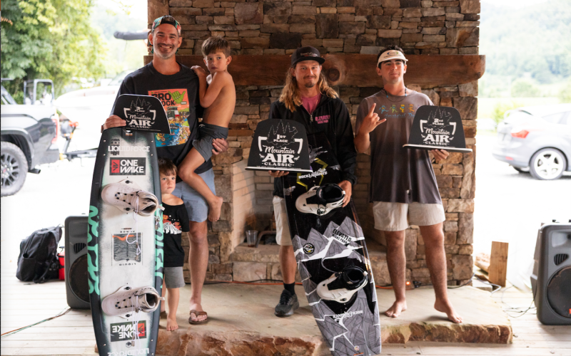 Submitted photo. In the Outlaw Division, (from left) Matthew Niekamp was second; Benj Trodgon first; and Corey Bradley third at the Aug. 2 event.