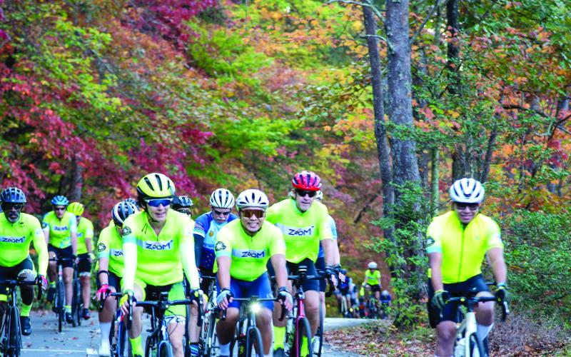 Photo courtesy of Elisha Boggs. Cyclists riding in the 2025 Twin Rivers Challenge will be able to take in the fall foliage as they ride through Tallulah Gorge State Park.