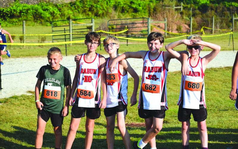 Submitted Photo. The 12U Rabun County runners get ready for the race on Sept. 20.