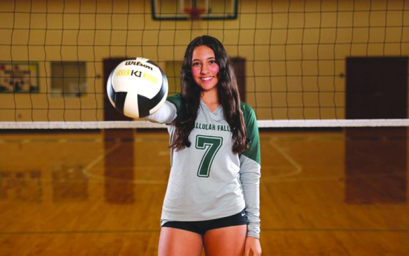 Photo courtesy of Austin Poffenberger. Tallulah Falls’ Tori Crotta at one point had a run of nine at serve.